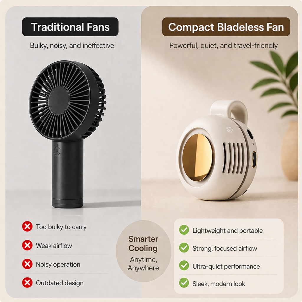 Clip-On Mini Cooling Fan – Ultra-Quiet Portable Fan