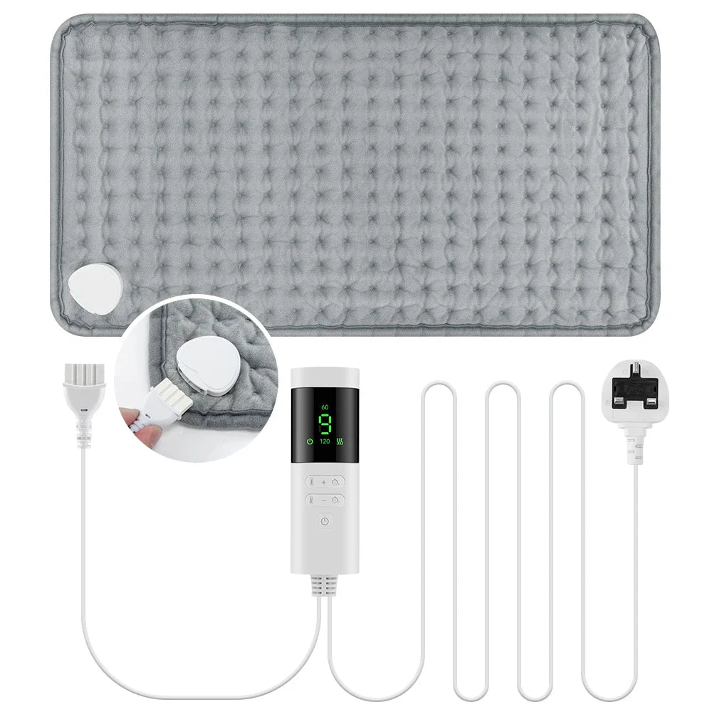 30*60cm Electric Heating Pads for Back Neck Shoulder Home Office Washable Winter Warm Blanket 4 Timer 9 Temperature Control