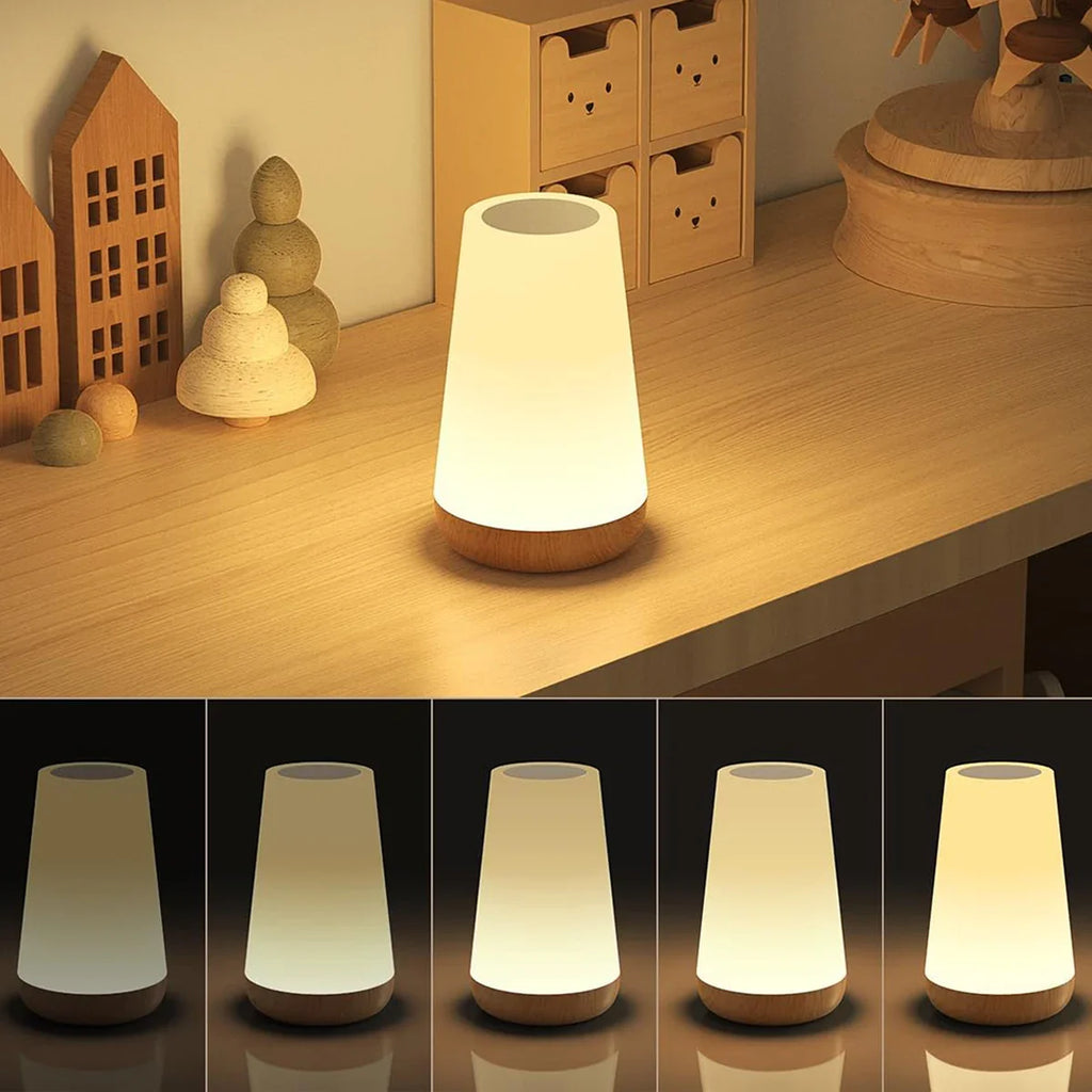 RGB LED Night Light 13 Colors Touch & Remote Control USB Rechargeable Dimmable Bedside Lamp