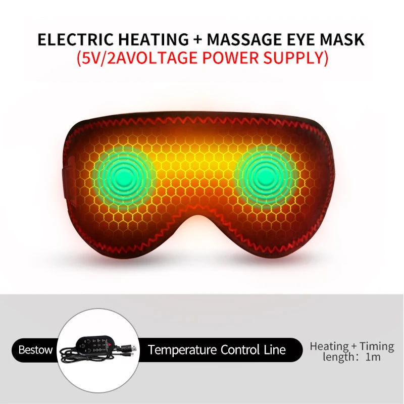 Heated Eye Mask Eye Mask for Dry Eyes with 3 Heat Levels Hot Compress Warm Compress Heating Pad for Sleep Dark Circles
