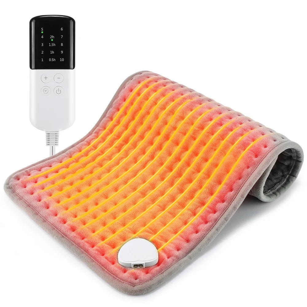 30*60cm Electric Heating Pads for Back Neck Shoulder Home Office Washable Winter Warm Blanket 4 Timer 9 Temperature Control