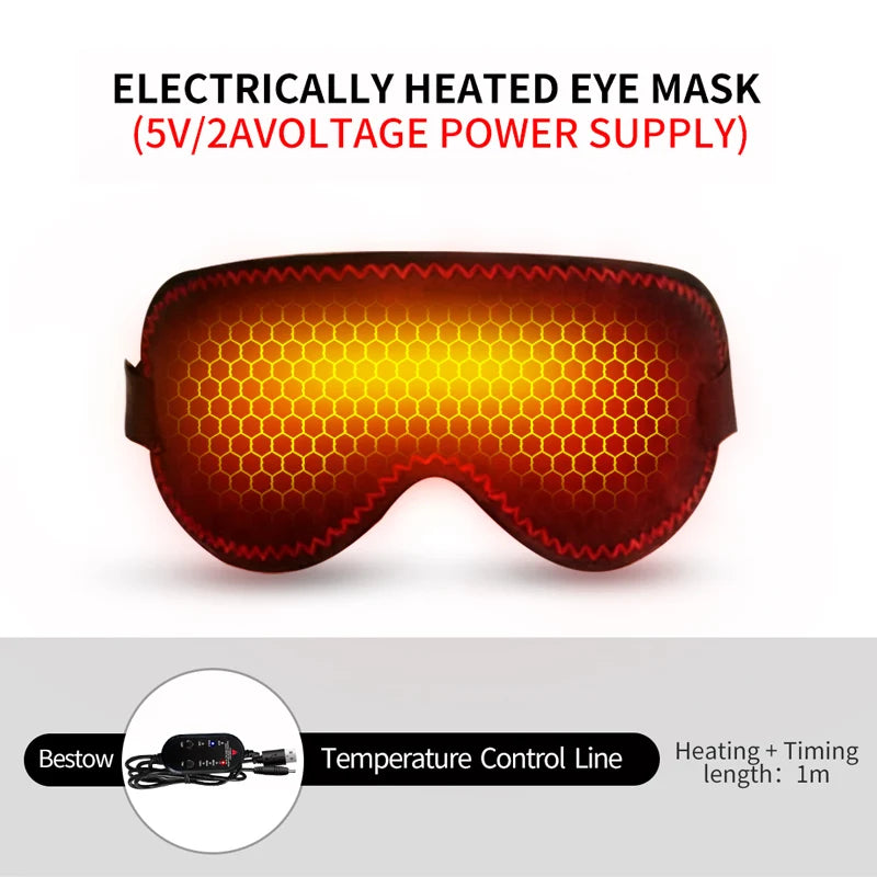 Heated Eye Mask Eye Mask for Dry Eyes with 3 Heat Levels Hot Compress Warm Compress Heating Pad for Sleep Dark Circles