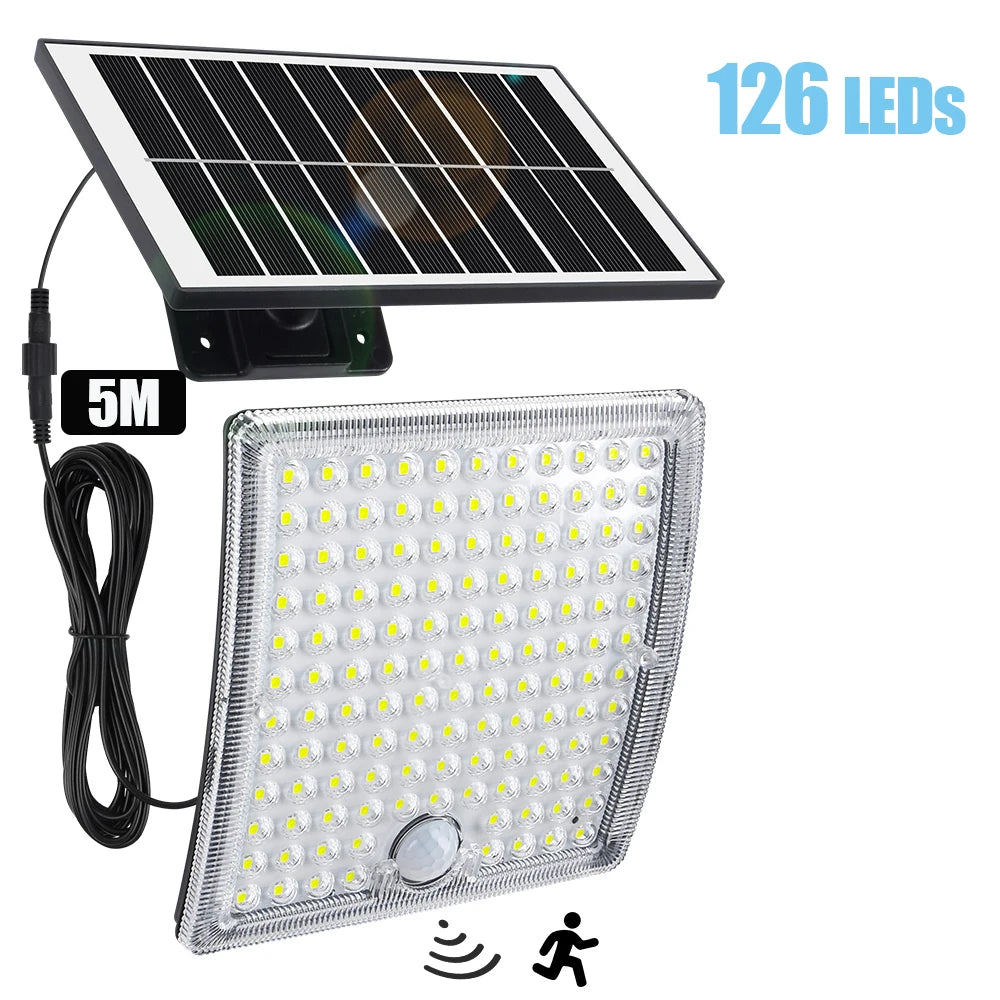 Solar Lights 126/234 LEDs Solar Security Lights Outdoor Garden Motion Sensor 3 Modes Waterproof Split Solar Flood Wall Lights
