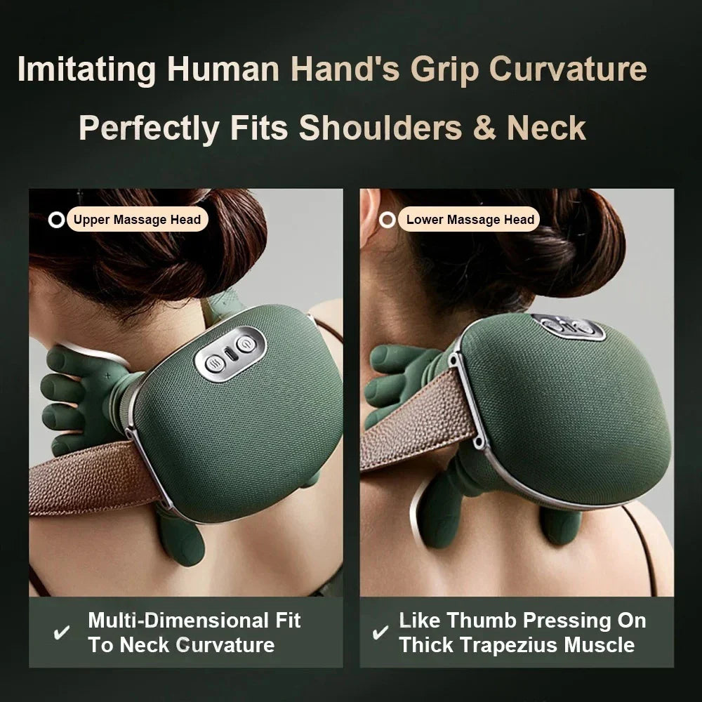 Electric Neck and Shoulder Massager with Strap Design