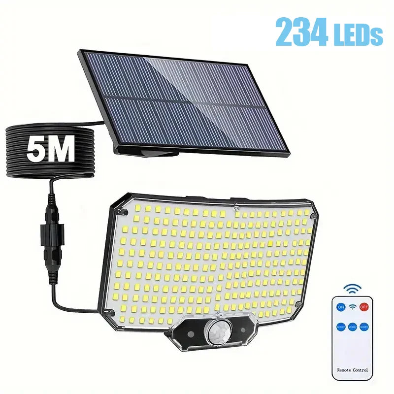 Solar Lights 126/234 LEDs Solar Security Lights Outdoor Garden Motion Sensor 3 Modes Waterproof Split Solar Flood Wall Lights