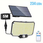 Solar Lights 126/234 LEDs Solar Security Lights Outdoor Garden Motion Sensor 3 Modes Waterproof Split Solar Flood Wall Lights