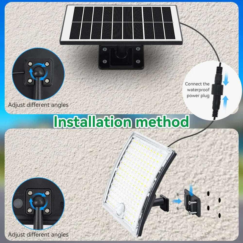Solar Lights 126/234 LEDs Solar Security Lights Outdoor Garden Motion Sensor 3 Modes Waterproof Split Solar Flood Wall Lights