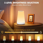 RGB LED Night Light 13 Colors Touch & Remote Control USB Rechargeable Dimmable Bedside Lamp