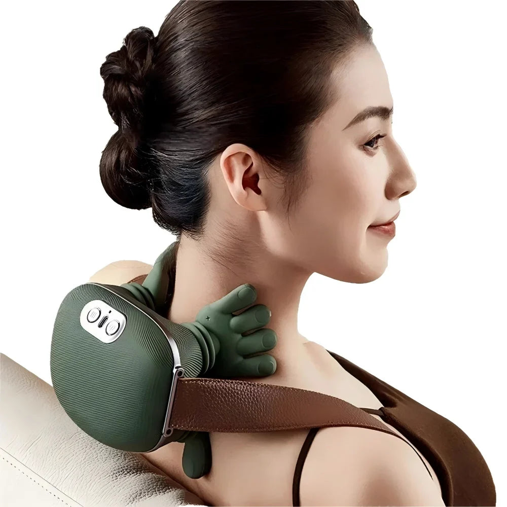 Electric Neck and Shoulder Massager with Strap Design