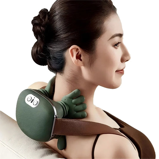 Electric Neck and Shoulder Massager with Strap Design